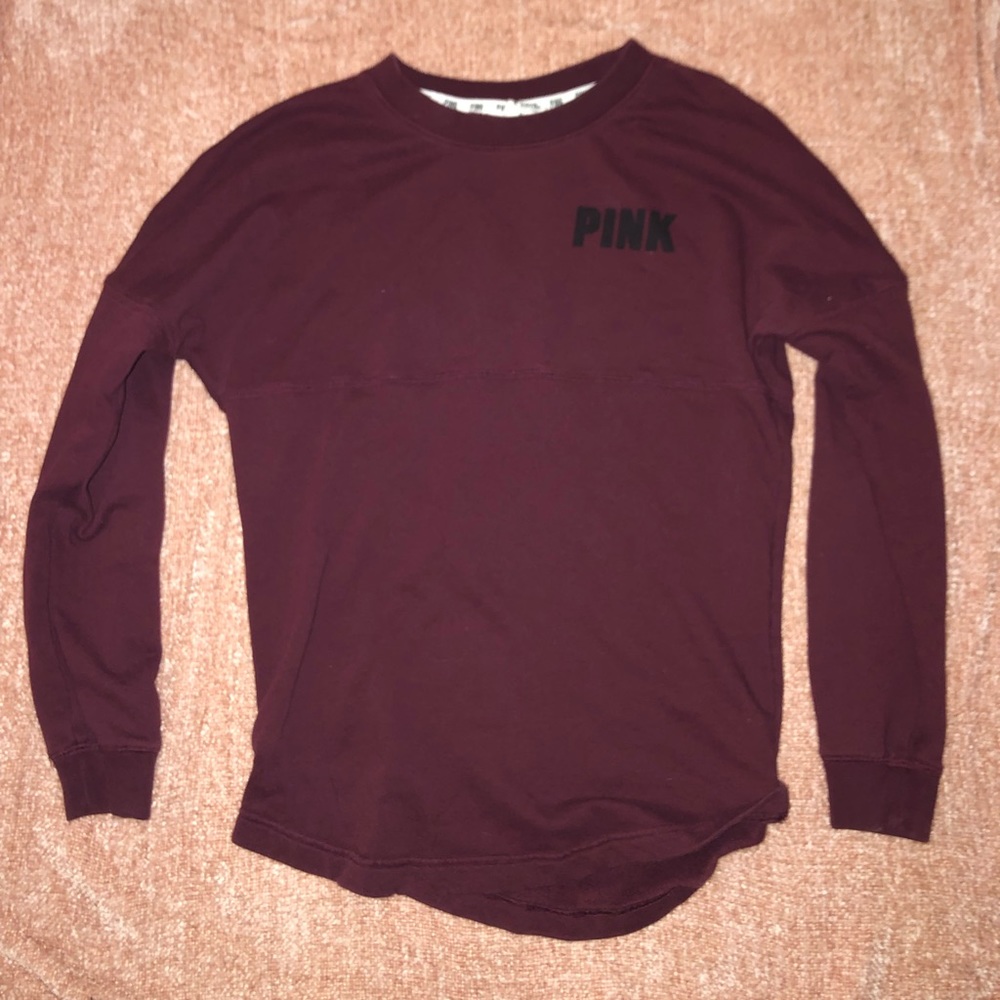 Pink sweater-like shirt